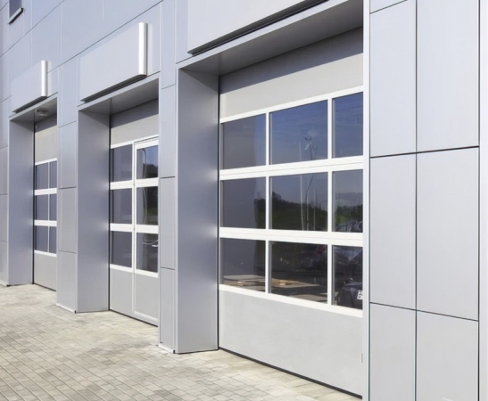 Панорамные ворота Алютех Alutrend в Павловской