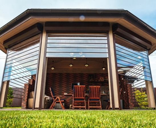 Прозрачные рольставни в Павловской