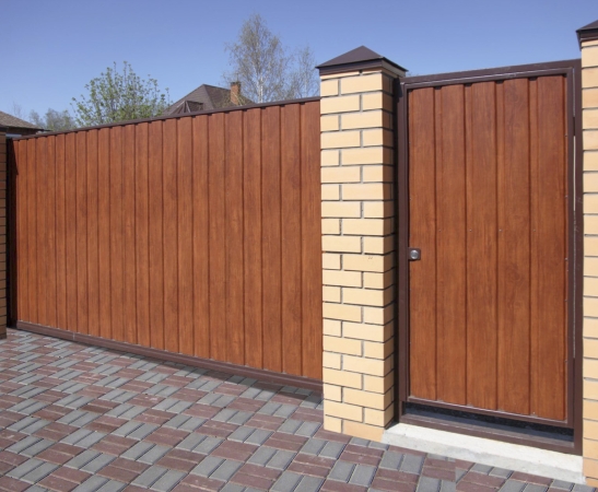 Ворота из металлического сайдинга в Павловской